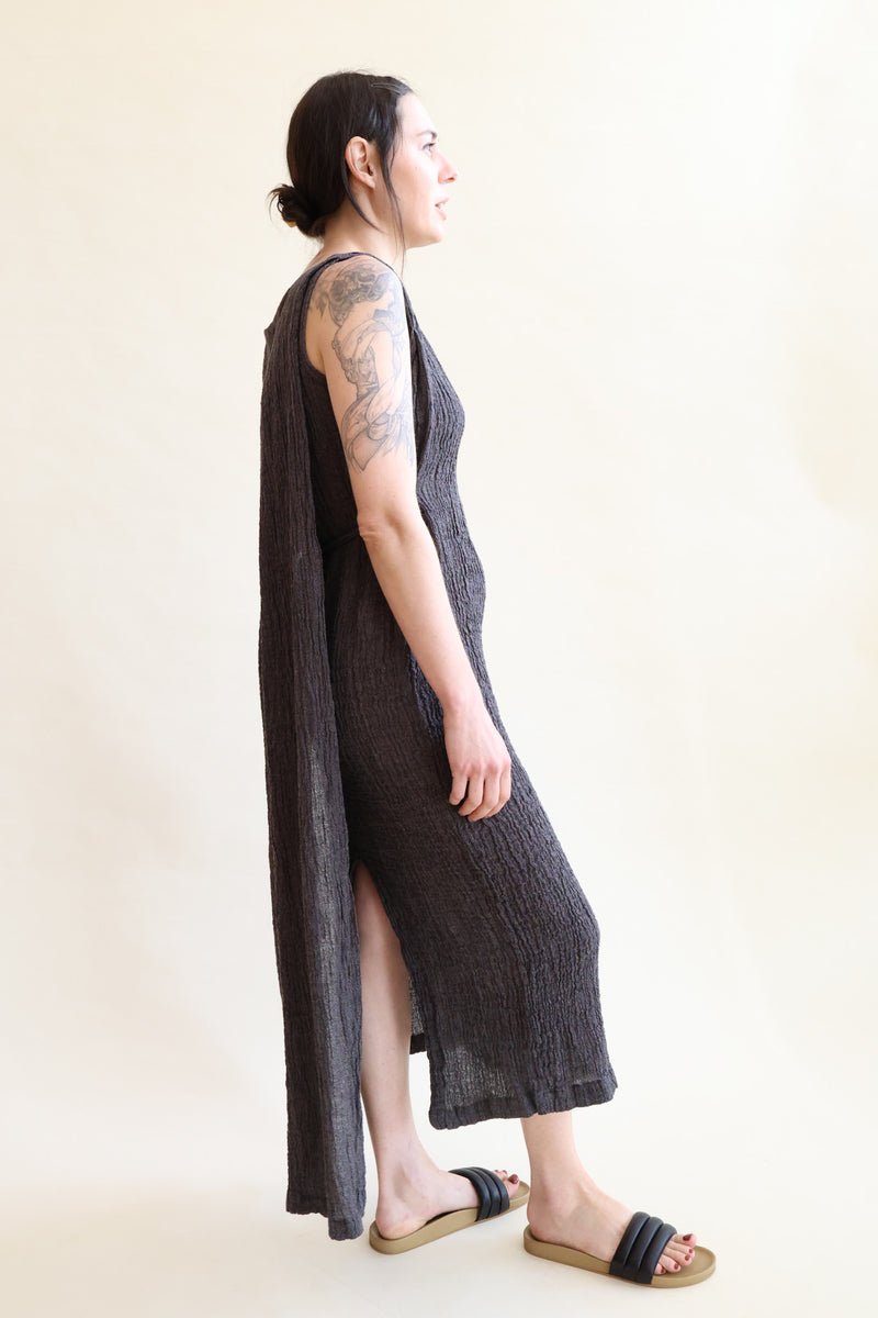 Obi Dress Grey Navy Rhoan Obi Dress Grey Navy Rhoan