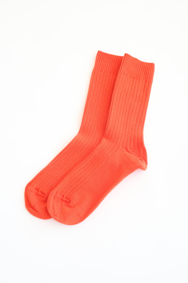 Rib Overankle Socks Bill Red