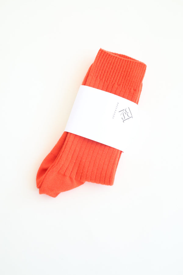Rib Overankle Socks Bill Red
