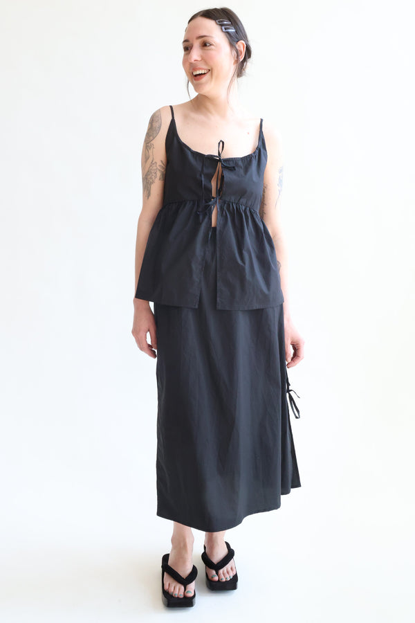 Double Tie Top Black