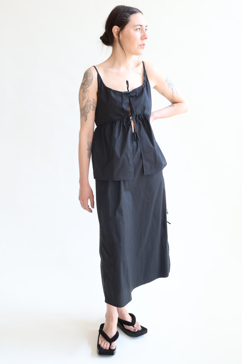 Double Tie Top Black