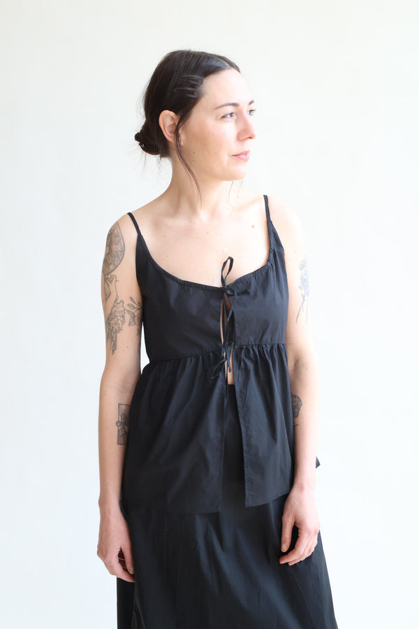 Double Tie Top Black