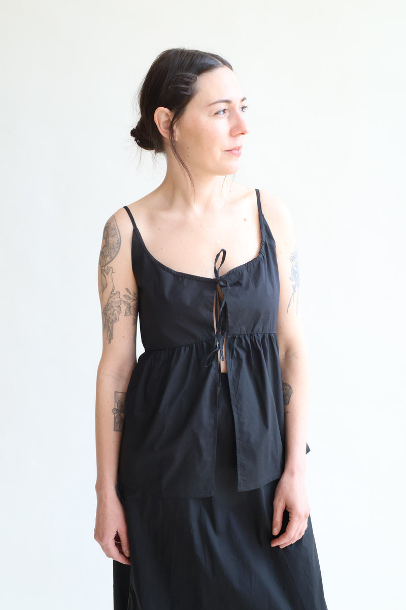 Double Tie Top Black