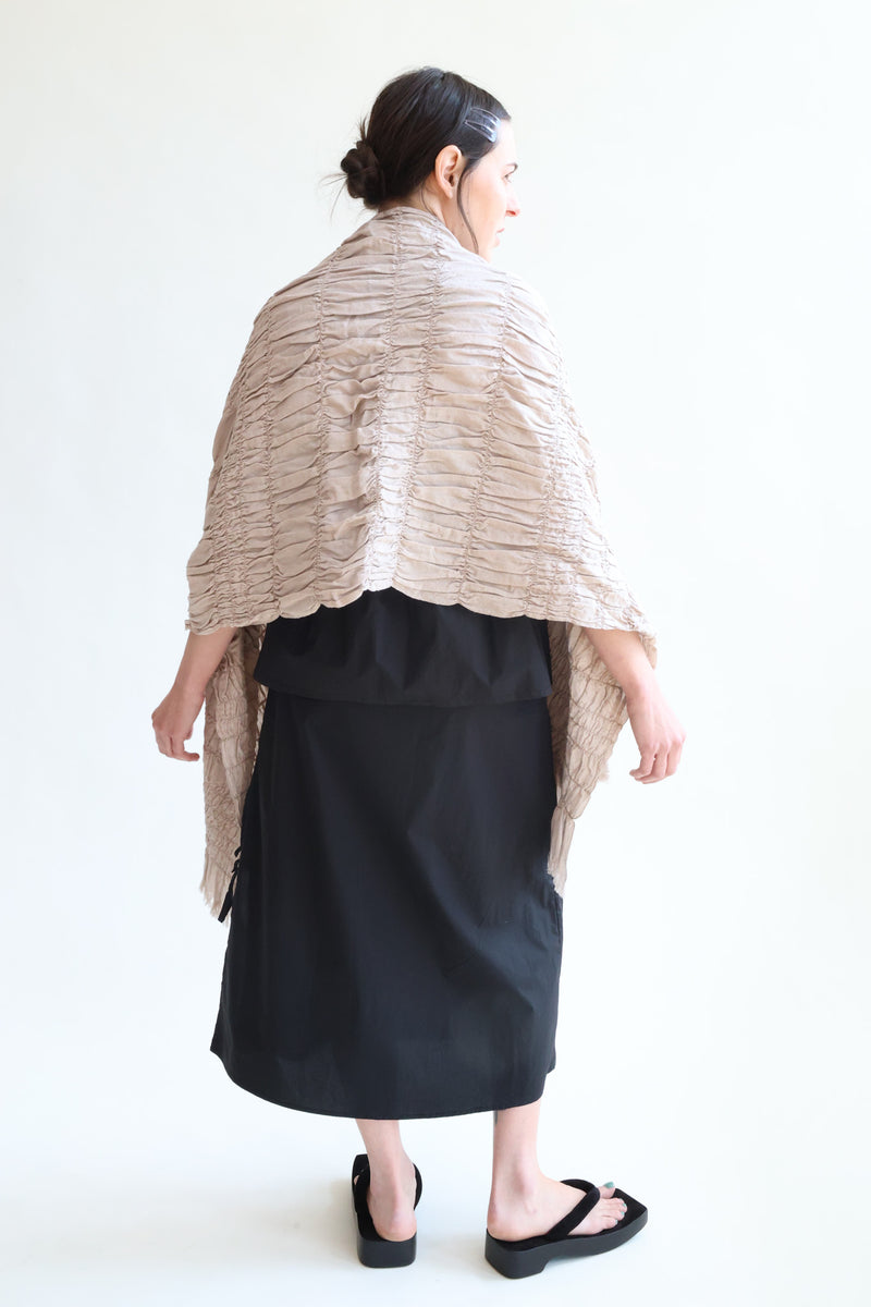 Handwoven Shirred Wrap Sisal