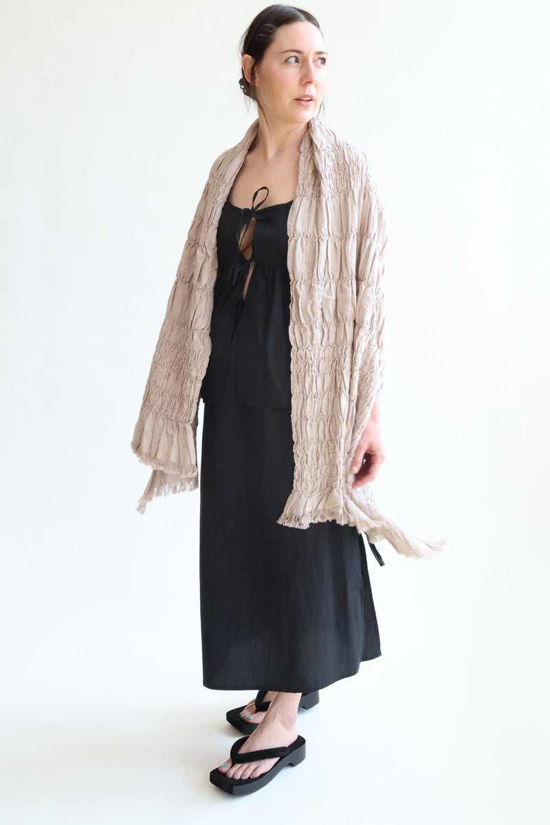 Handwoven Shirred Wrap Sisal