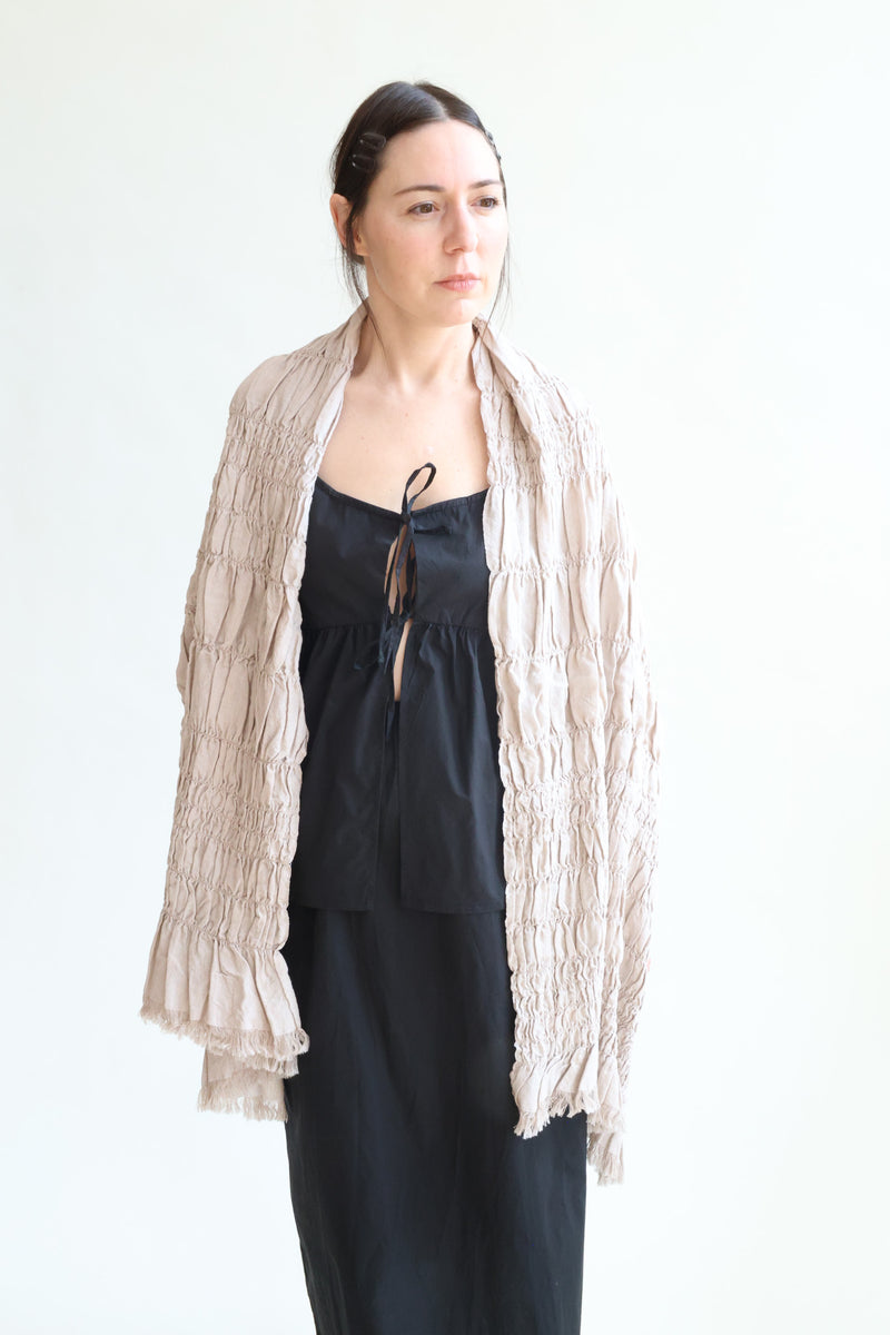 Handwoven Shirred Wrap Sisal