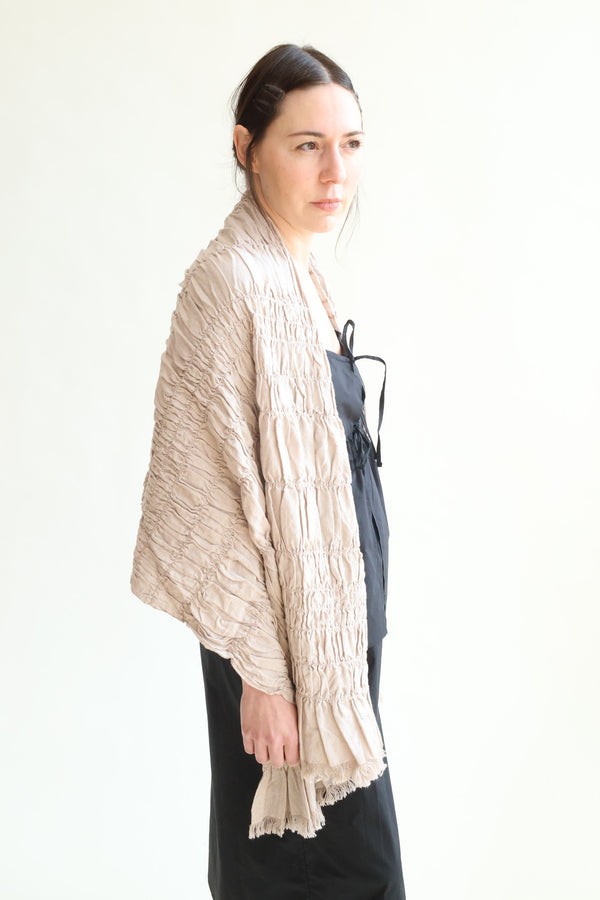 Handwoven Shirred Wrap Sisal