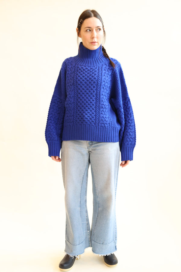 Fisherman Turtleneck Cobalt