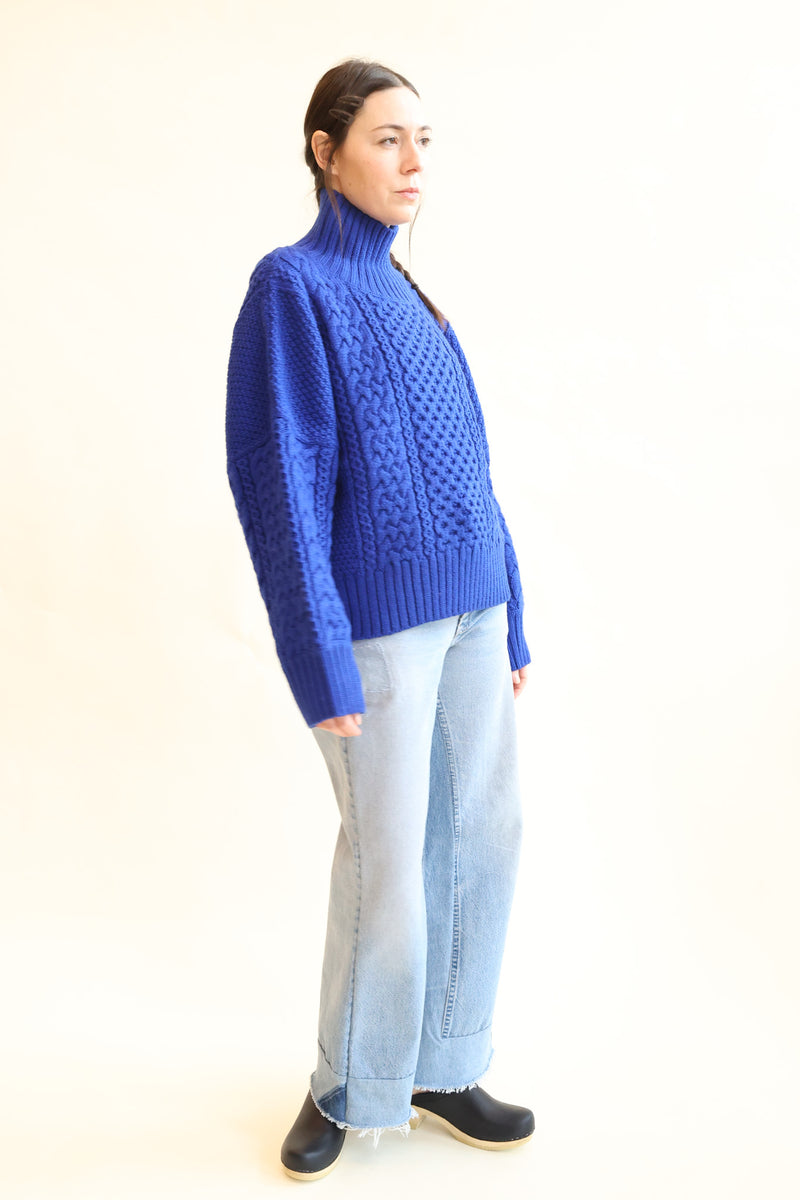 Fisherman Turtleneck Cobalt