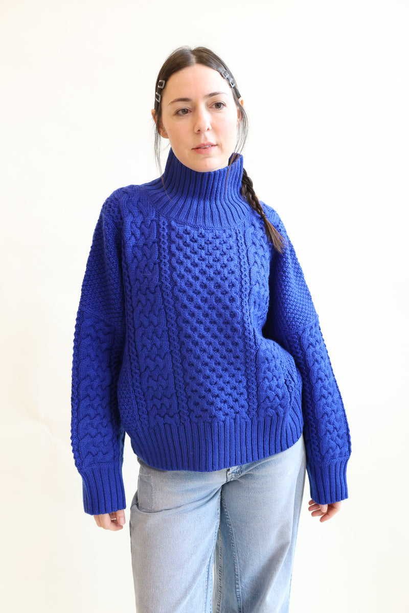 Fisherman Turtleneck Cobalt