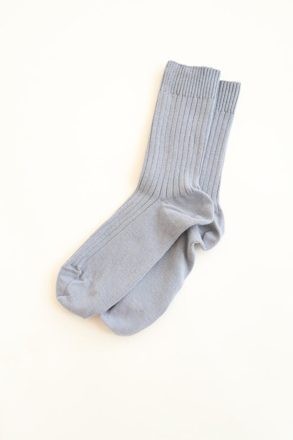Rib Overankle Socks Simon Grey