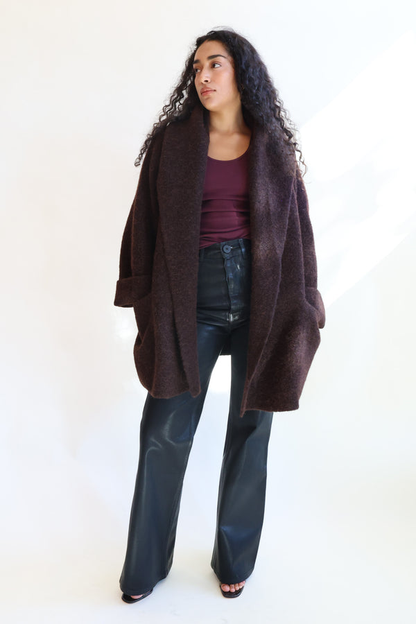 Double Face Coat Merlot