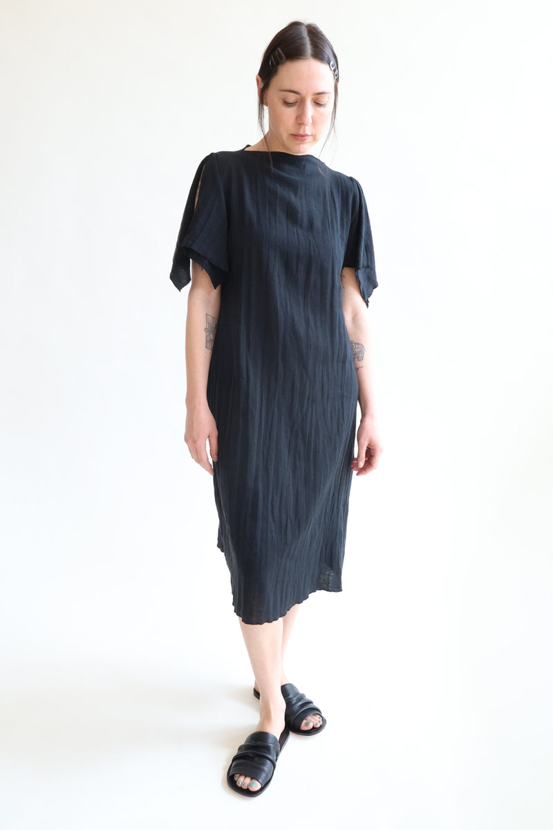 baserange linen dress Dydine Long Sleeve Dress in Ana yellow | Fine linen