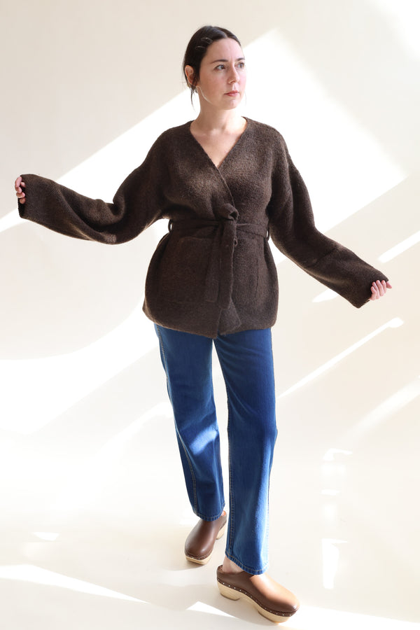 Felted Sweater Coat Walnut