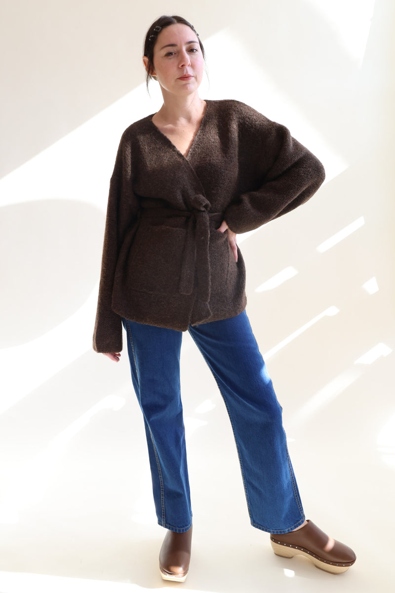 Felted Sweater Coat Walnut