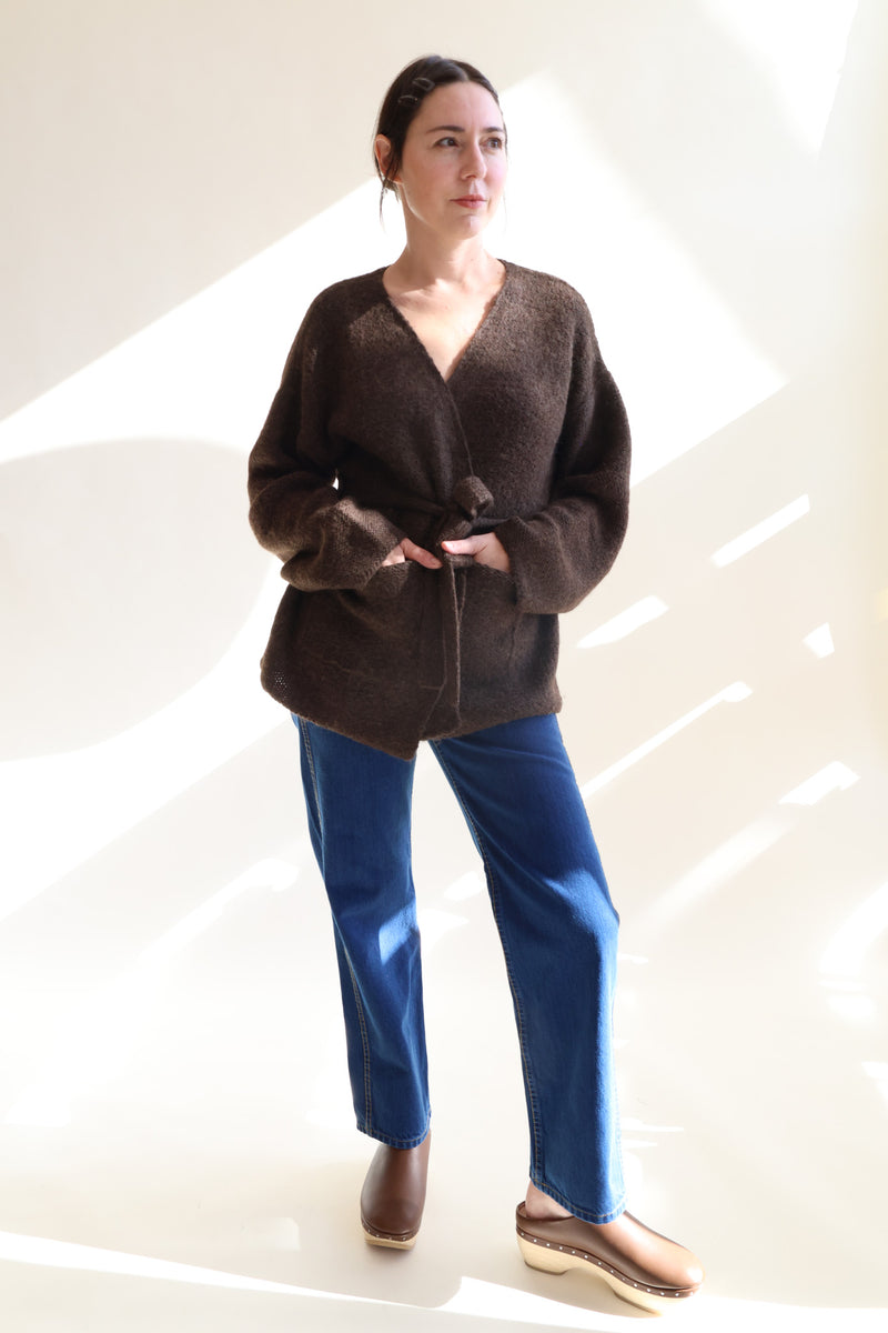 Felted Sweater Coat Walnut