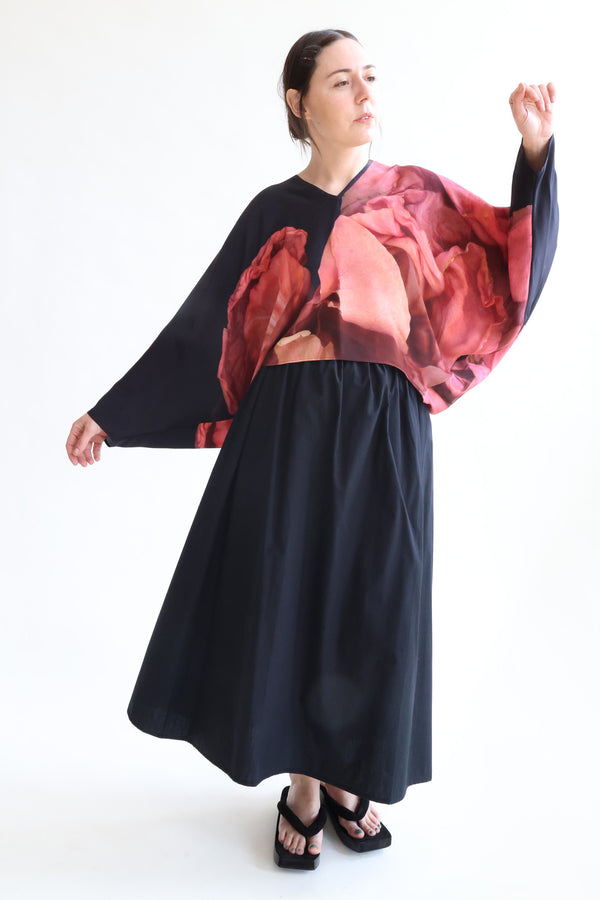 Silk Top Print E - Radicchio
