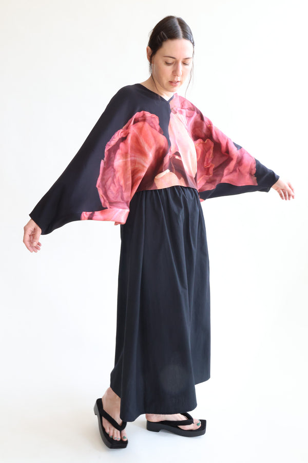 Silk Top Print E - Radicchio