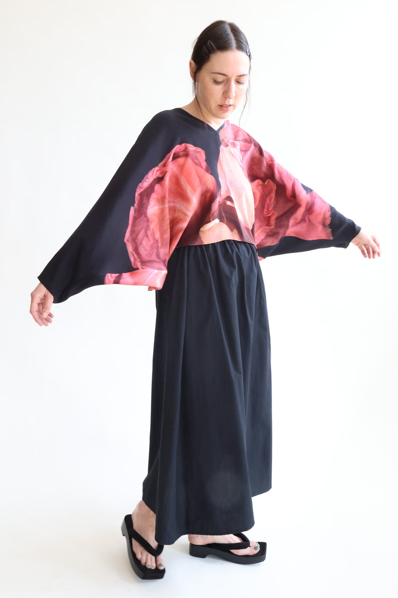 Silk Top Print E - Radicchio