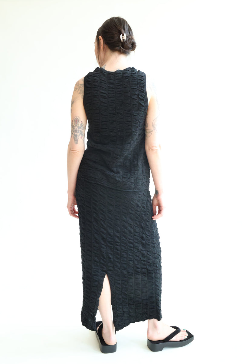 Ruche Skirt Black Melange
