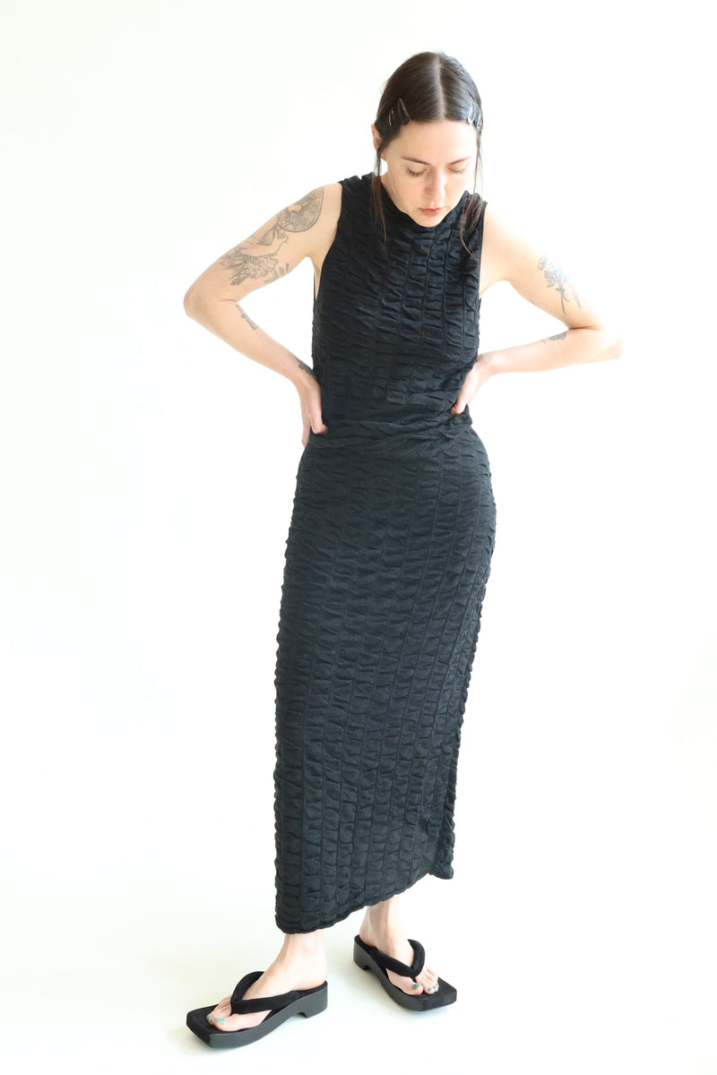 Ruche Skirt Black Melange