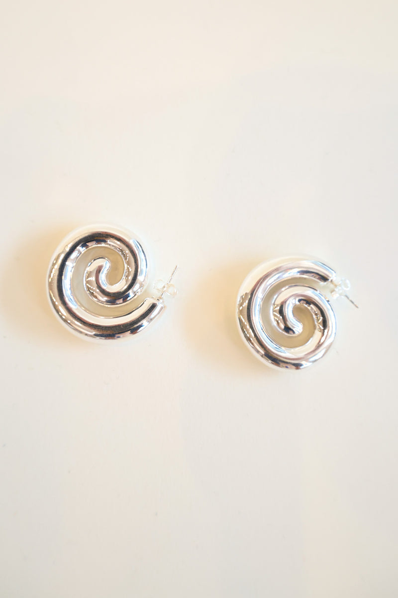 Spiral Earrings Silver