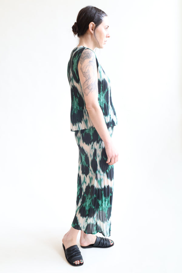 Hiro Skirt Emerald Ikat