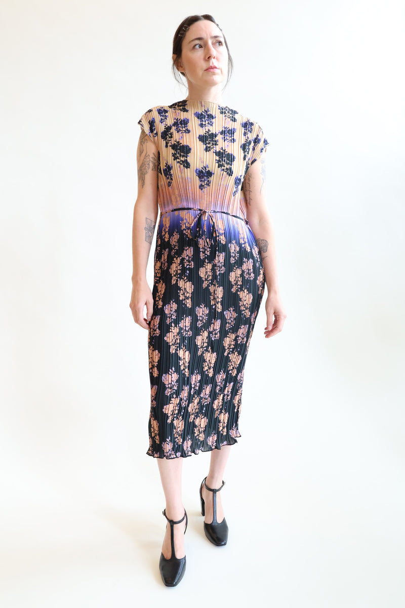 Julien Dress Dip Dye Shadow Floral