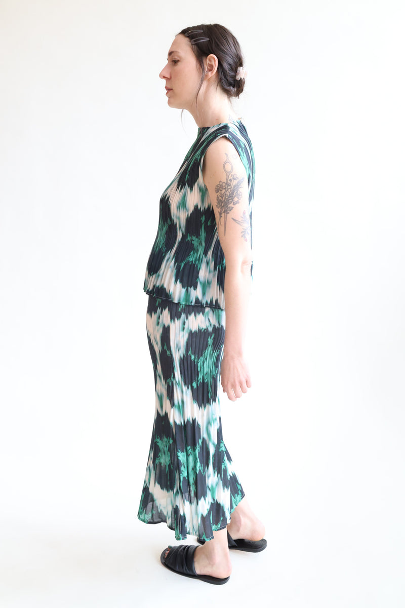 Hiro Skirt Emerald Ikat