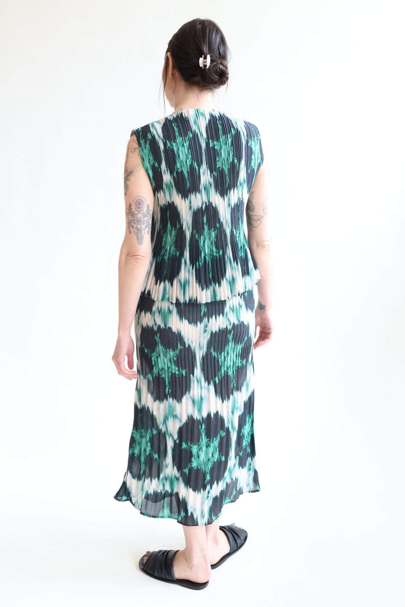 Hiro Skirt Emerald Ikat