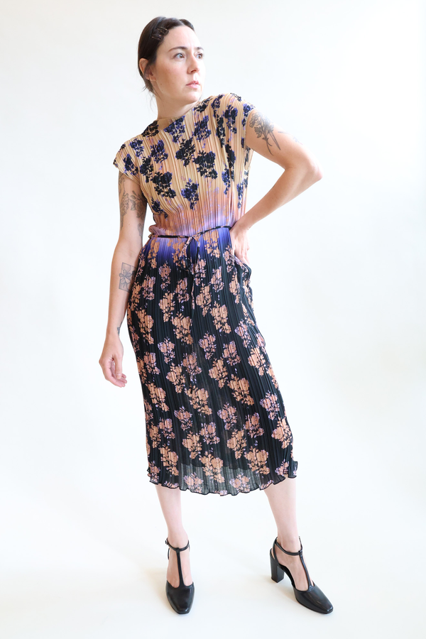 Julien Dress Dip Dye Shadow Floral