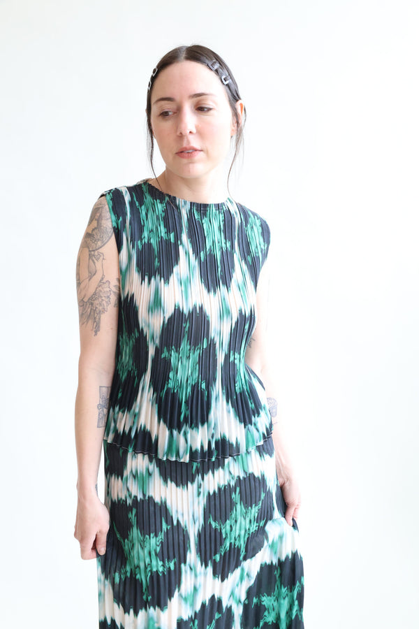 Rae Tank Emerald Ikat