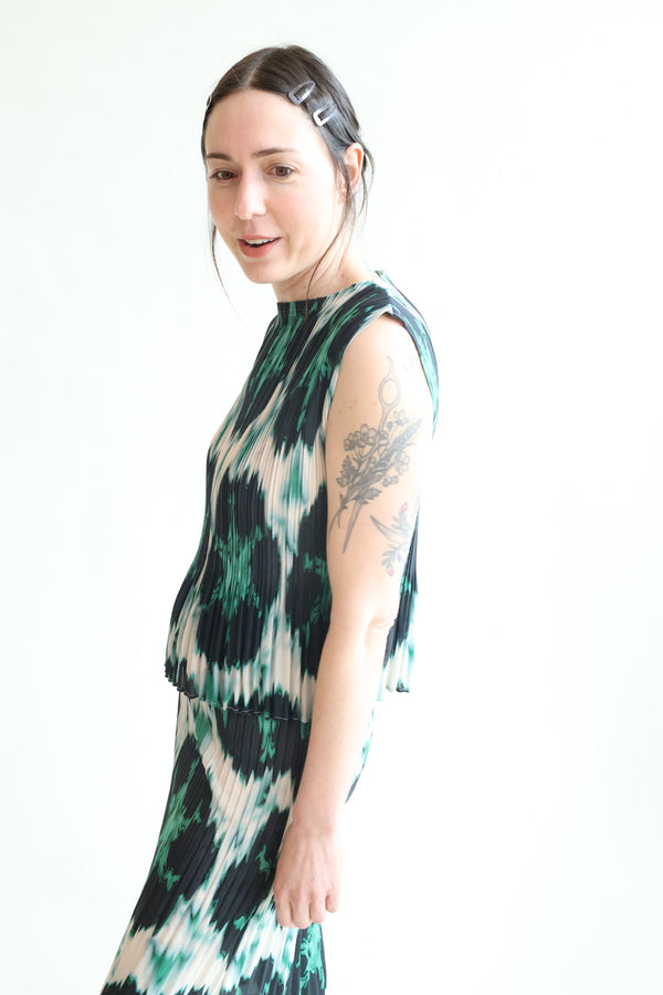 Rae Tank Emerald Ikat