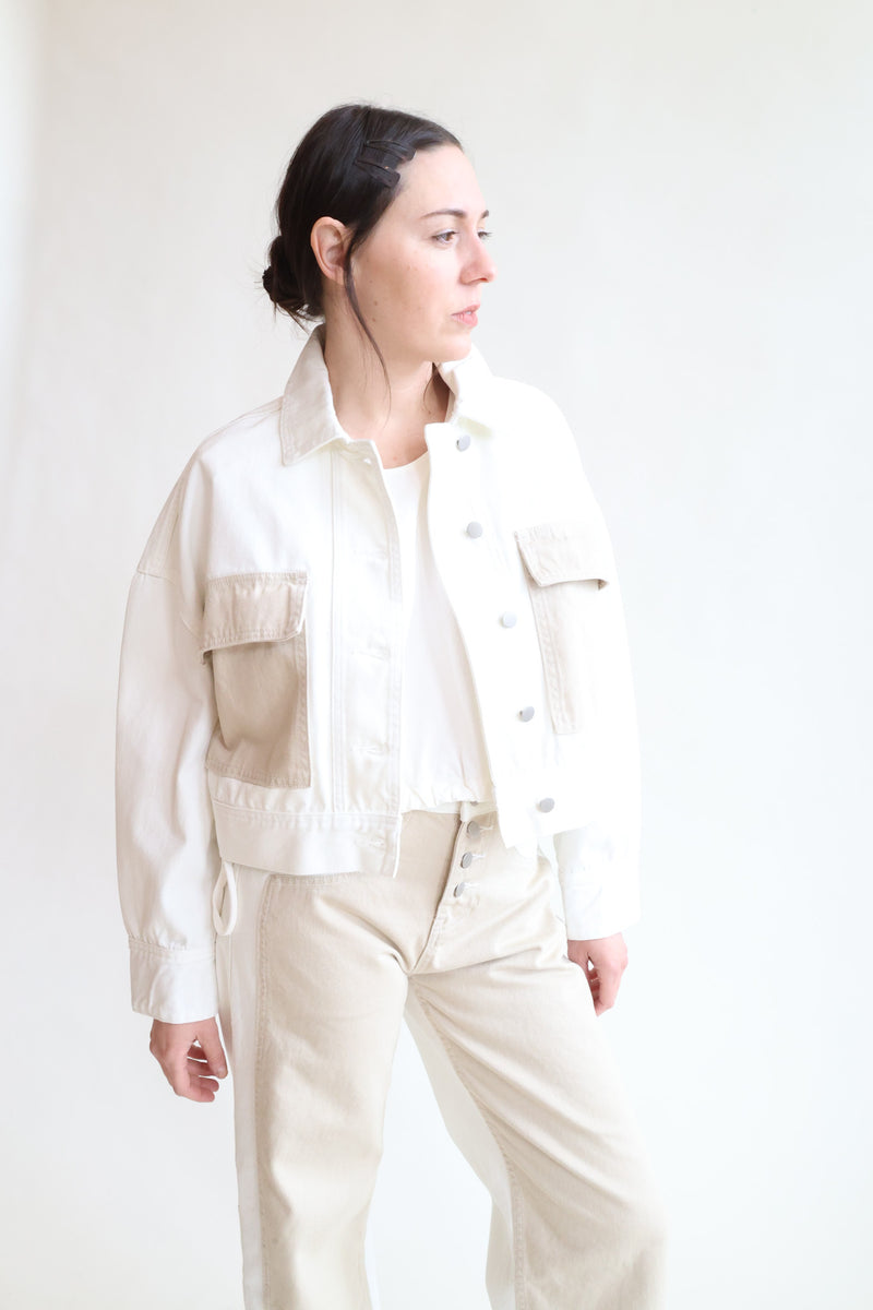 Eva Jacket White and Stone