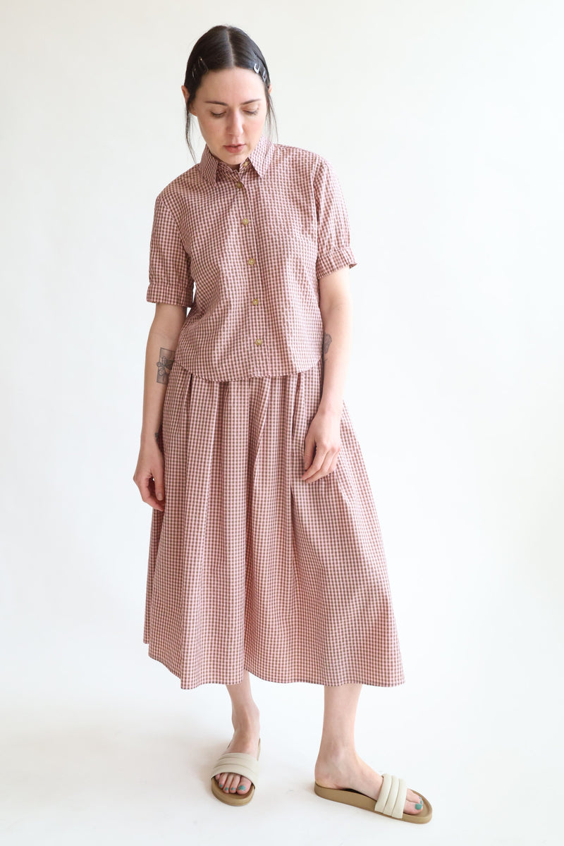 Chloe Top Pink Gingham