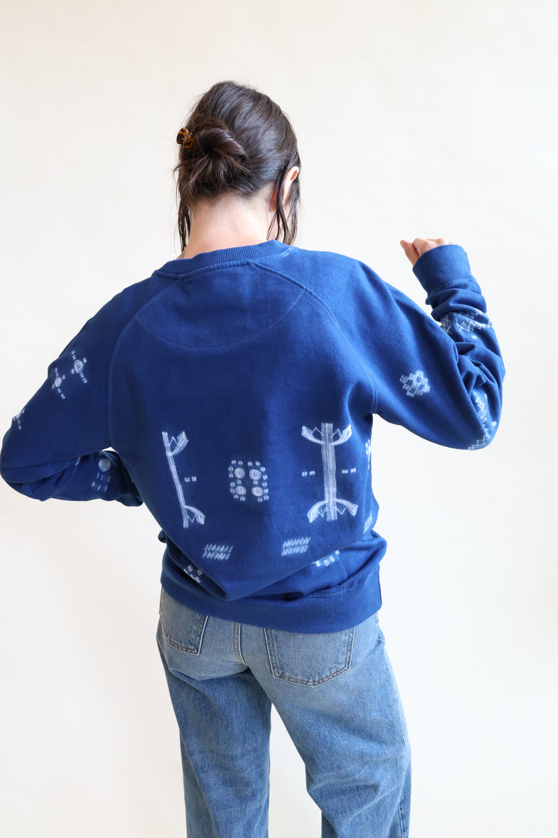 Sweatshirt Indigo Motif