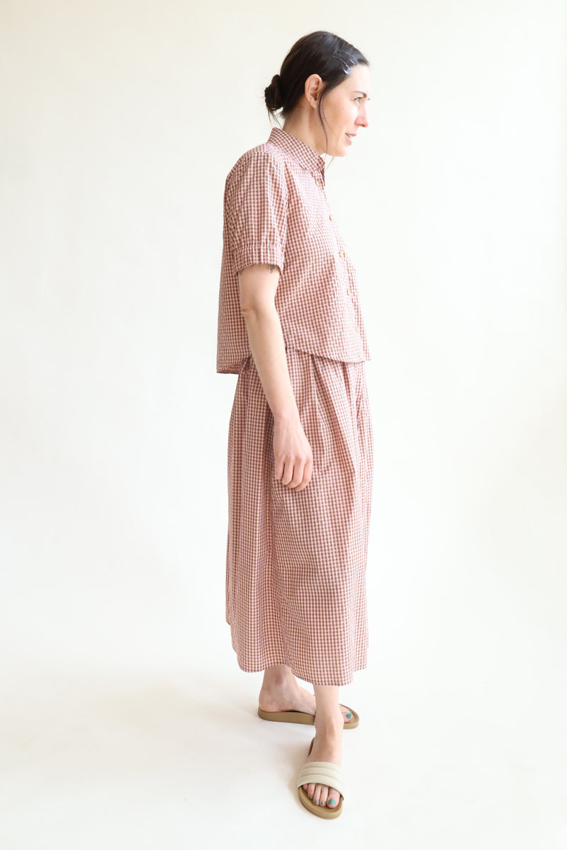 Chloe Top Pink Gingham