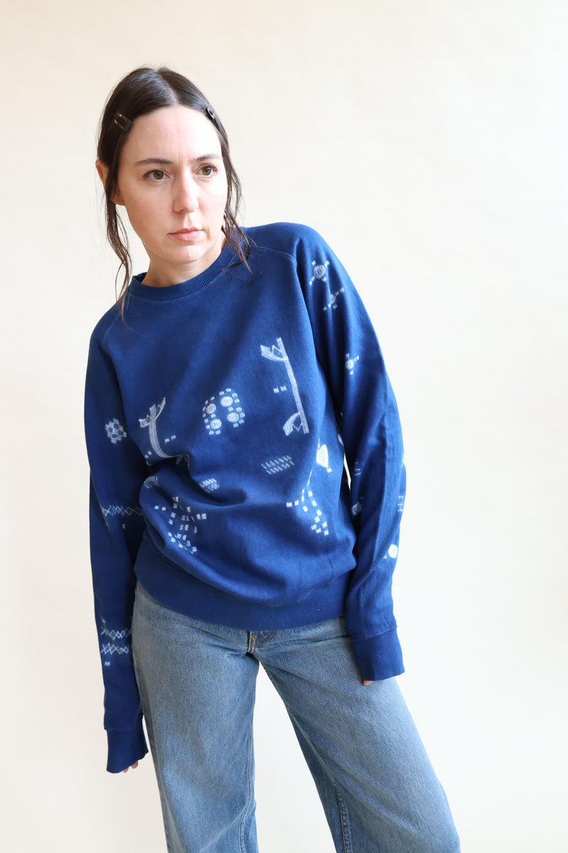 Sweatshirt Indigo Motif