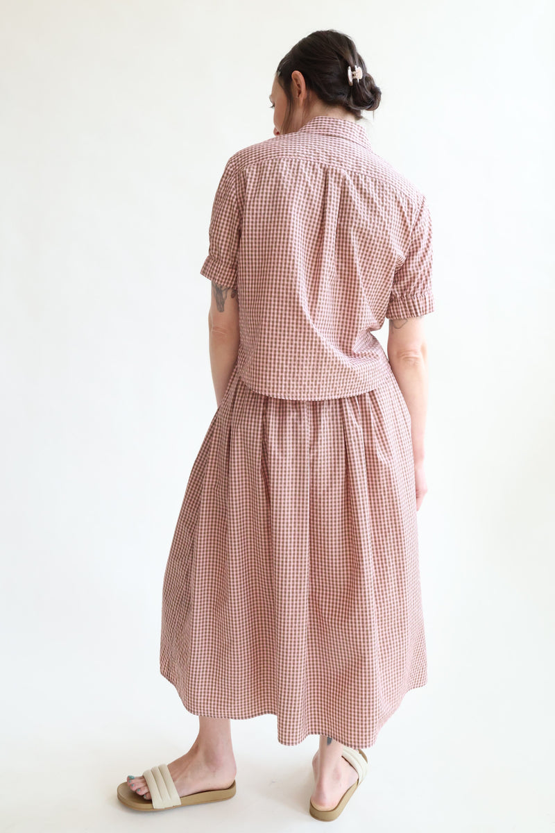 Chloe Top Pink Gingham