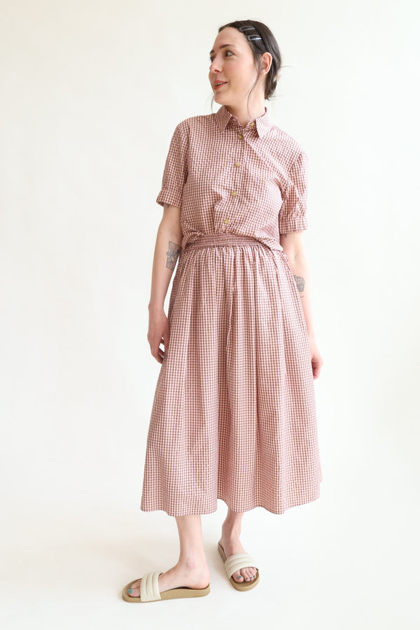 Mel Skirt Pink Gingham
