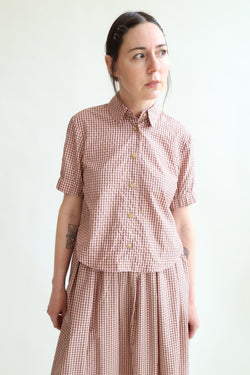 Chloe Top Pink Gingham