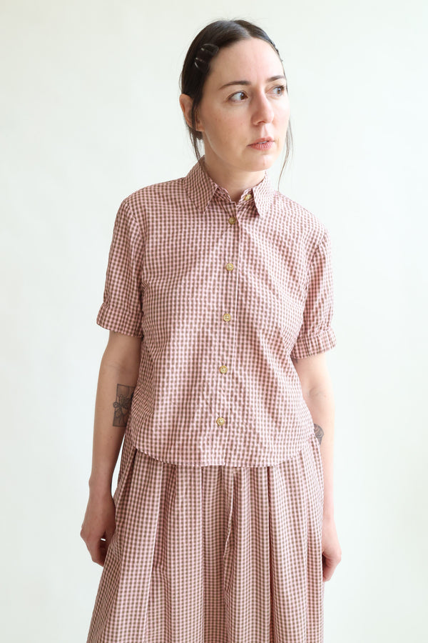 Chloe Top Pink Gingham