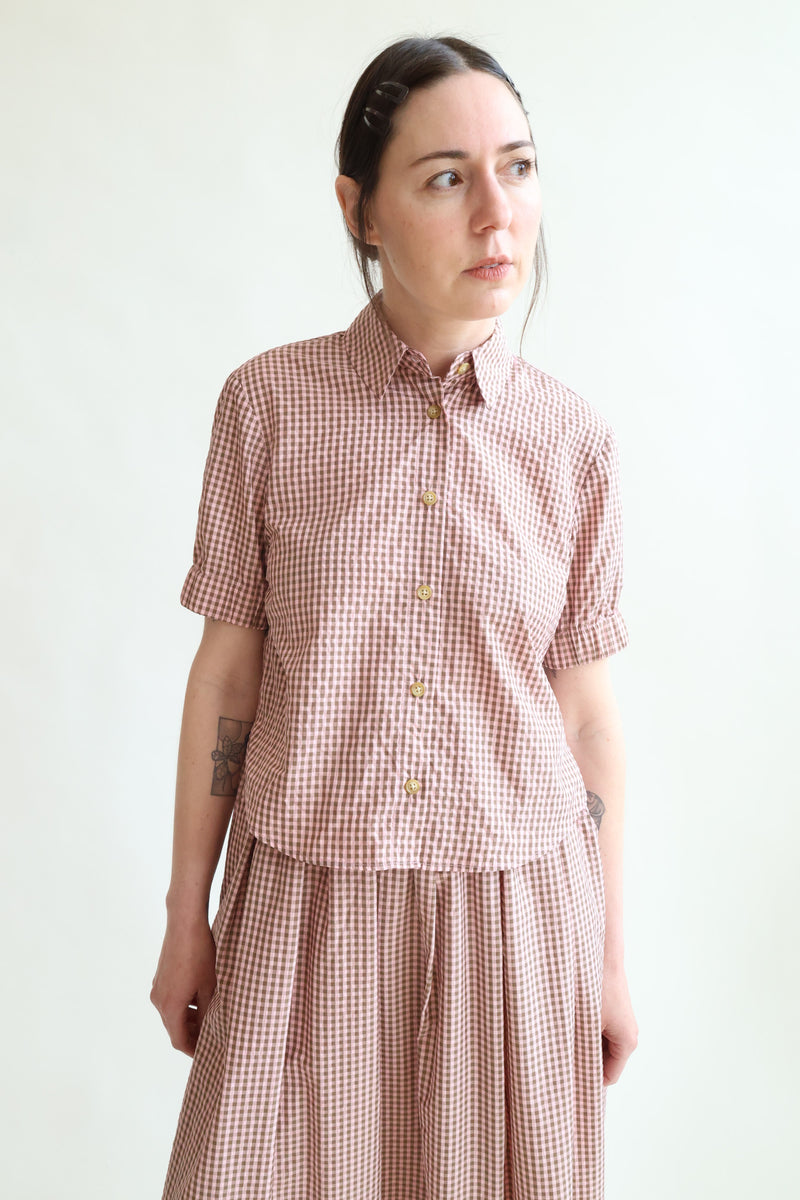 Chloe Top Pink Gingham