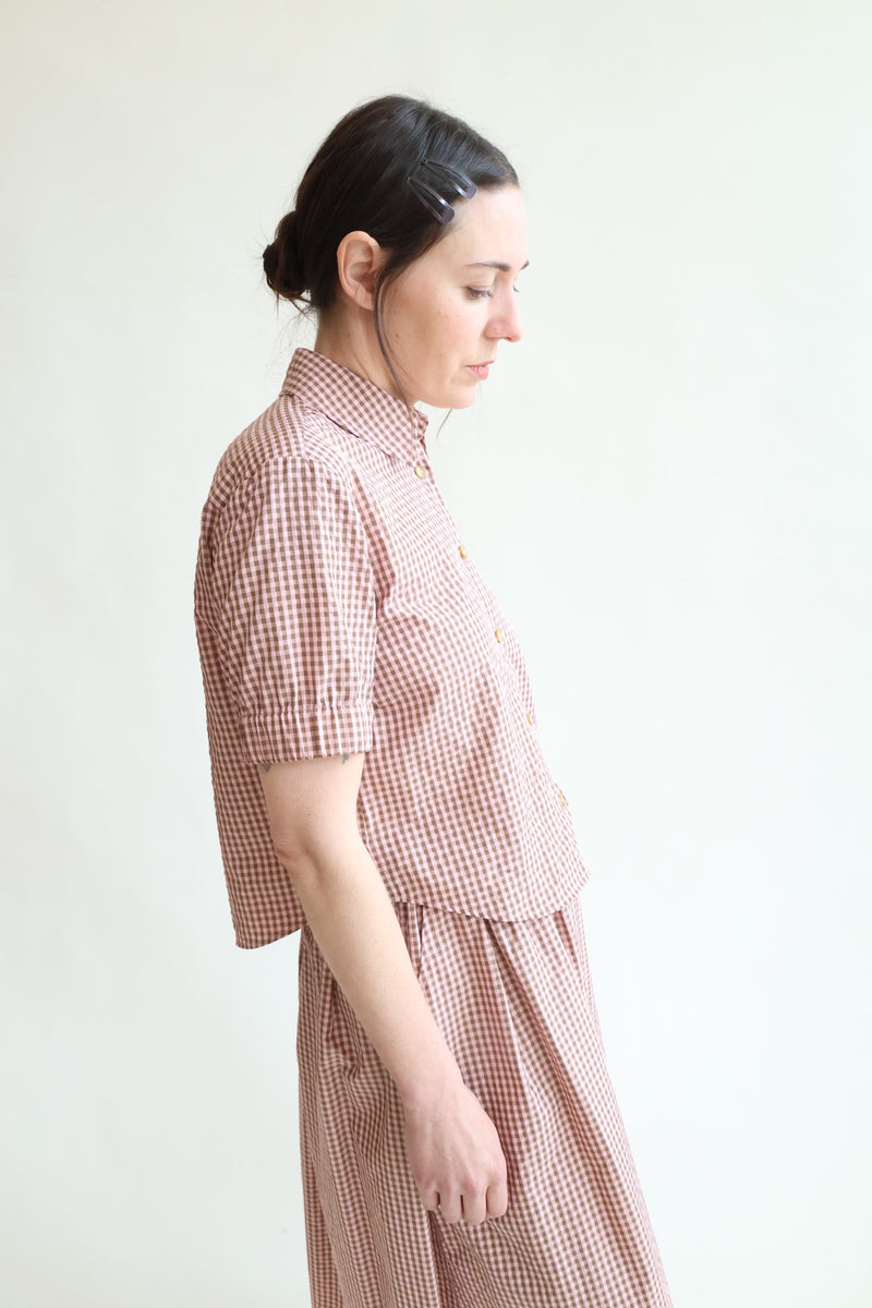 Chloe Top Pink Gingham