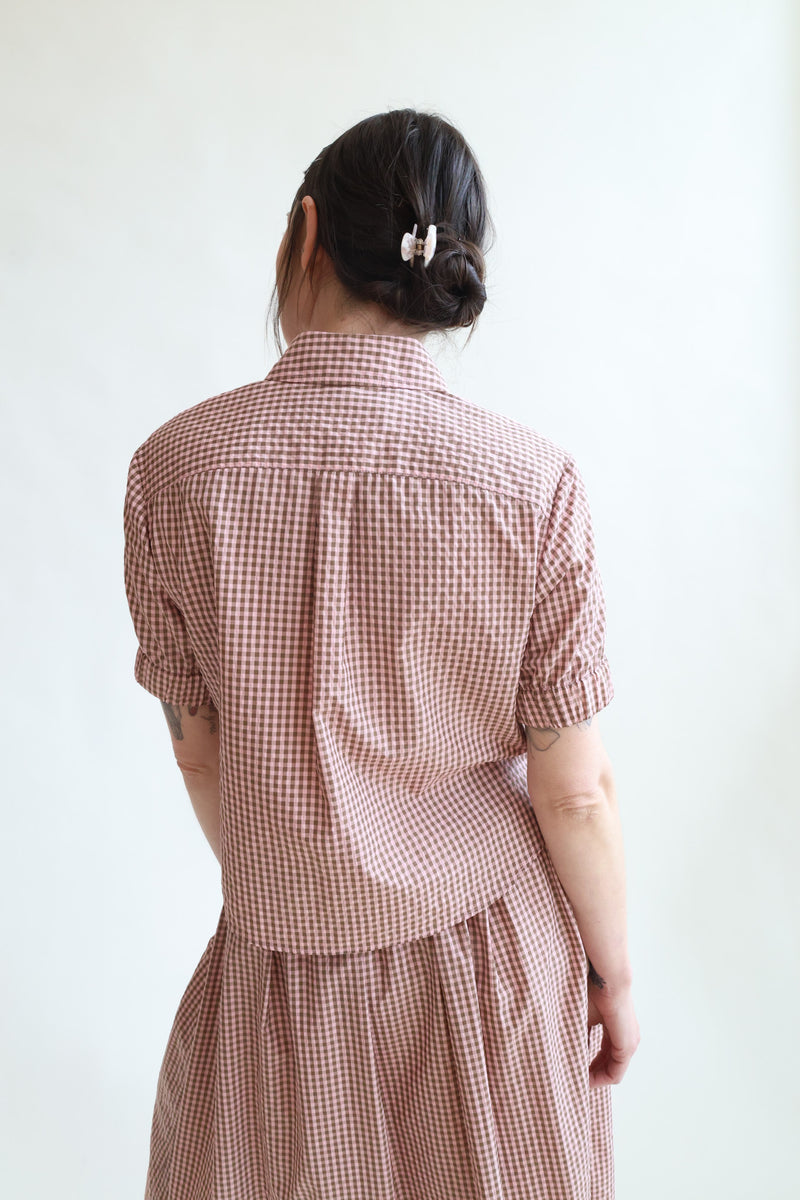 Chloe Top Pink Gingham