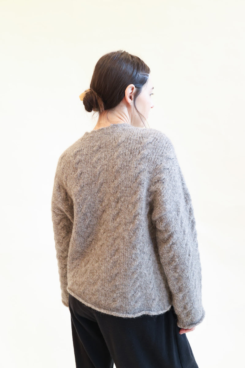 Cable Crewneck Cinder