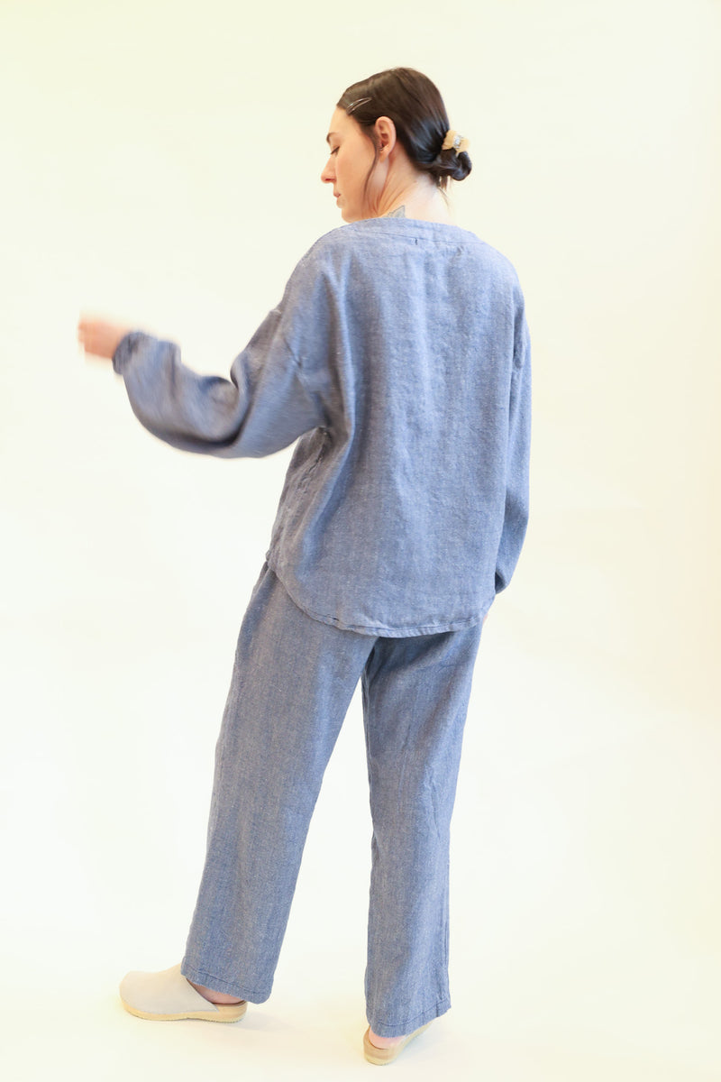 Hemp Button Shirt Chambray