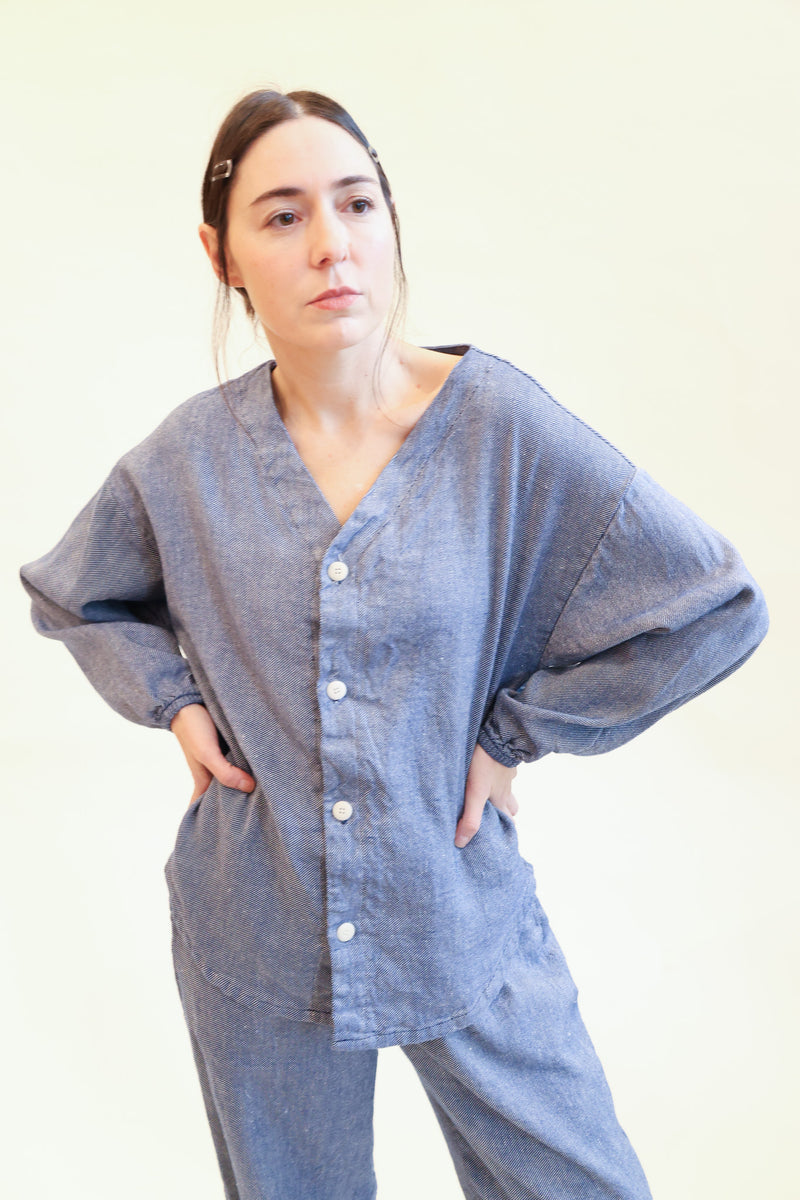 Hemp Button Shirt Chambray