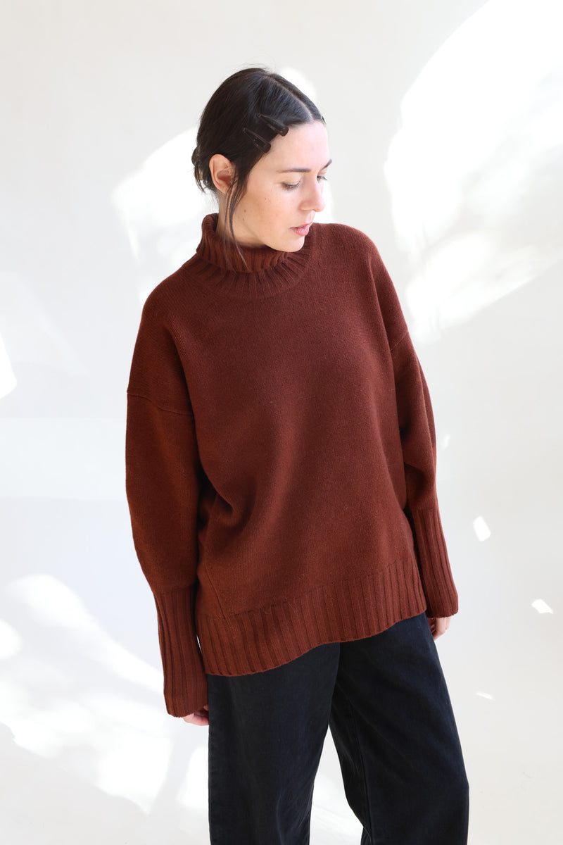 Highcollar Sweater Cinnamon