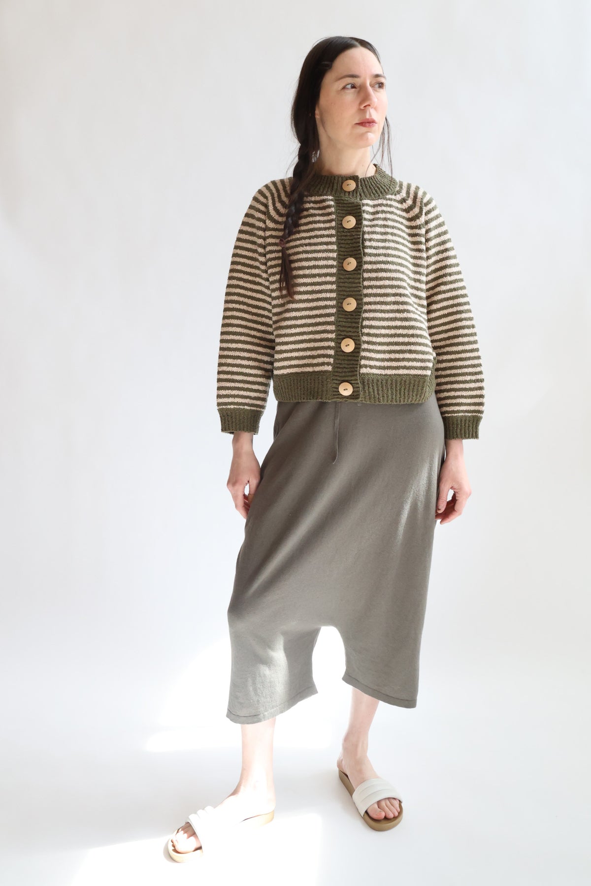はな♡　LAUREN MANOOGIAN Lauren Manoogian Soft Horizontal Cardigan Blackened – Neighbour